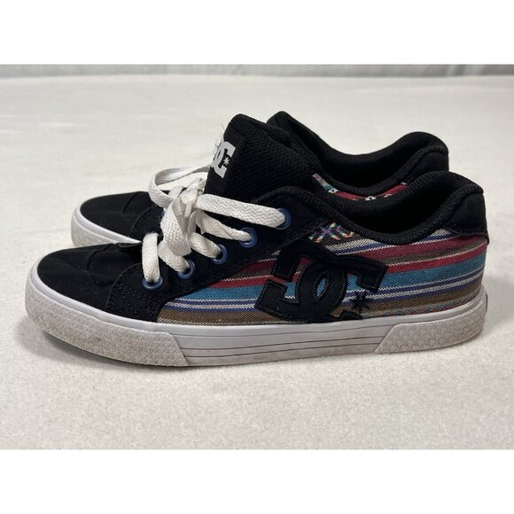 DC Shoes Women’s Chelsea Skate Sneakers Black Aztec Pattern Size 6.5 - Picture 3 of 11